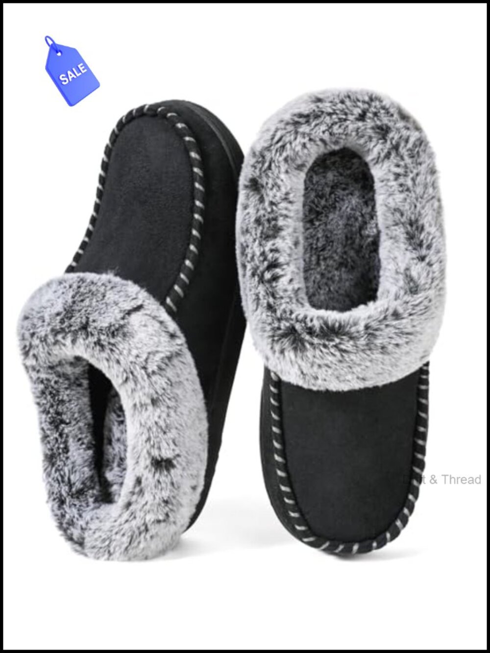 Memory Foam Hard Bottom Mocc Faux Fur Lined Indoor Outdoor